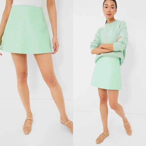 Tuckernuck Dresses & Skirts - Tuckernuck NEW Mint Chip Faux Vegan Leather Meg Mini Skirt Size S